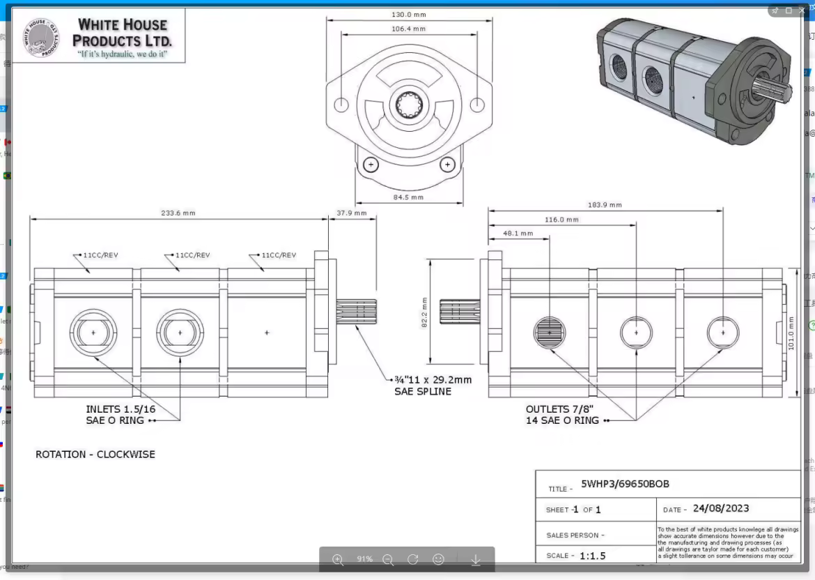 6669649 — Pompe de charge Bobcat